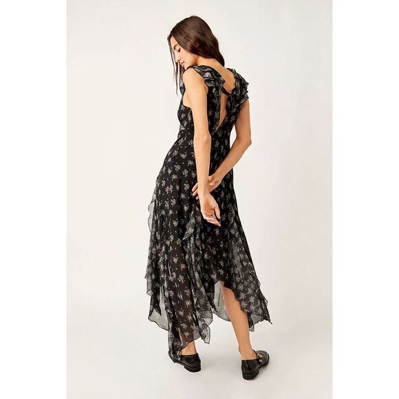 Free People Joaquin Floral-Print Chiffon Midi Dress $219 Size XS - Picture 12 of 15
